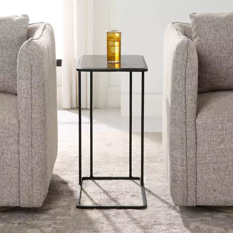Uttermost Cavern 18 Wide Black Bluestone Rectangular Accent Table