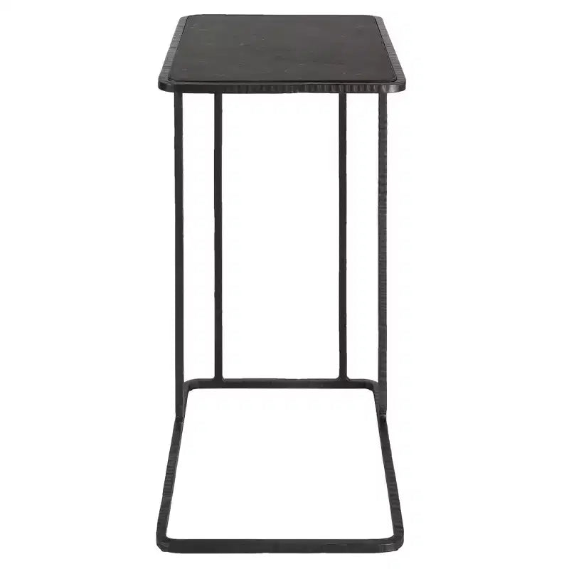 Uttermost Cavern 18 Wide Black Bluestone Rectangular Accent Table