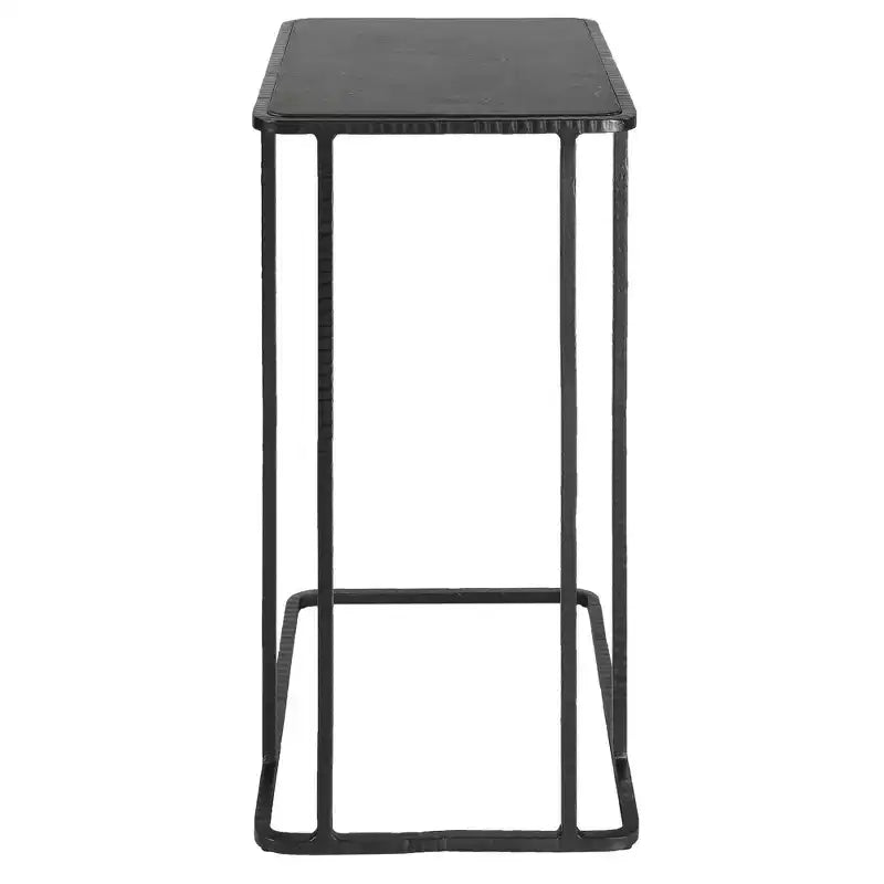 Uttermost Cavern 18 Wide Black Bluestone Rectangular Accent Table