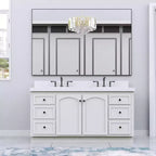 Specchio da Bagno Moderno Oversize con Cornice Nera: Alluminio, Montaggio a Parete, Verticale/Orizzontale