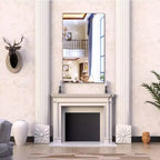 Specchio da Bagno Moderno Oversize con Cornice Nera: Alluminio, Montaggio a Parete, Verticale/Orizzontale