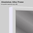 Specchio da Bagno Moderno con Cornice Bianca: Extra-Large, Alluminio, Montaggio a Parete, Verticale/Orizzontale
