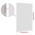 Specchio da Bagno Moderno con Cornice Bianca: Extra-Large, Alluminio, Montaggio a Parete, Verticale/Orizzontale