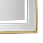 Specchio da bagno a LED con bordo smussato: illuminazione sfumata 3000-6000K, illuminazione su due lati, 3 modalità colore, anti-appannamento IP54, montaggio a parete