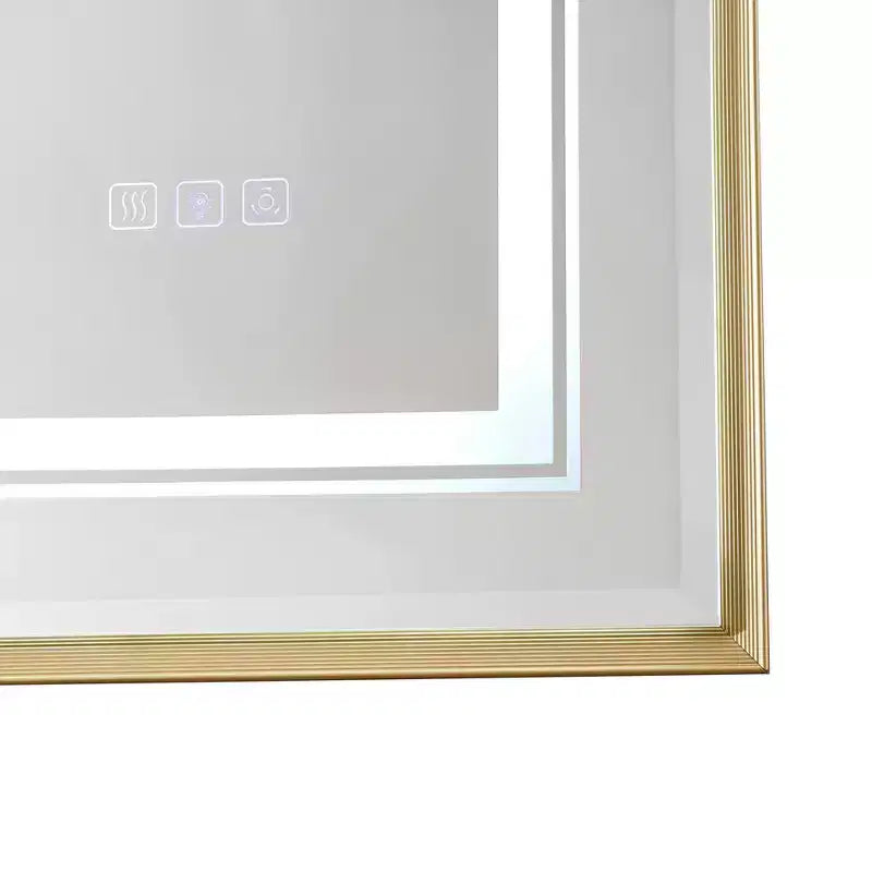 LED Bathroom Beveled Mirror: 3000-6000K Gradient Lighting, Dual-Sided Illumination, 3 Color Modes, IP54 Anti-Fog, Wall?Mountable