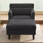 Divano letto chaise longue in velluto ghiaccio da 37 pollici