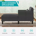 Divano letto chaise longue in velluto ghiaccio da 37 pollici