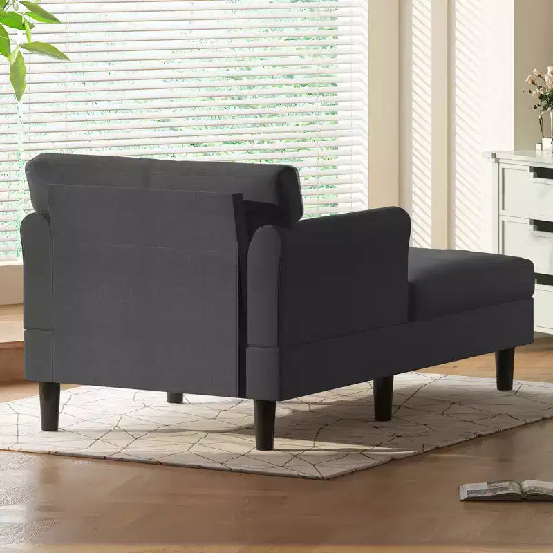 Mjkone 37'' Ice Velvet Chaise Lounge Sofa Couch
