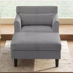 Divano letto chaise longue in velluto ghiaccio da 37 pollici