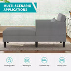 Divano letto chaise longue in velluto ghiaccio da 37 pollici