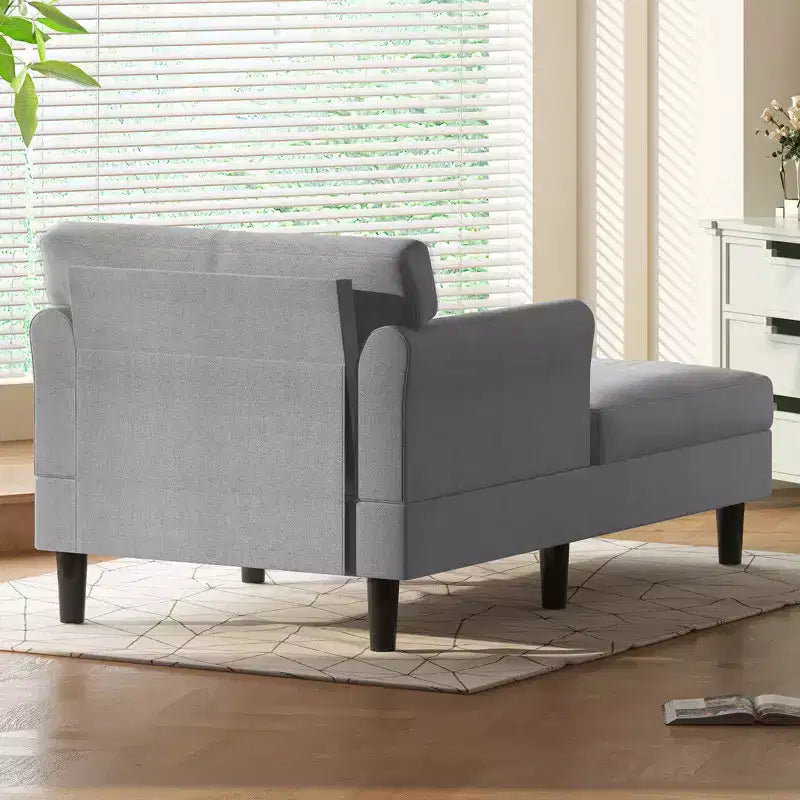 Mjkone 37'' Ice Velvet Chaise Lounge Sofa Couch