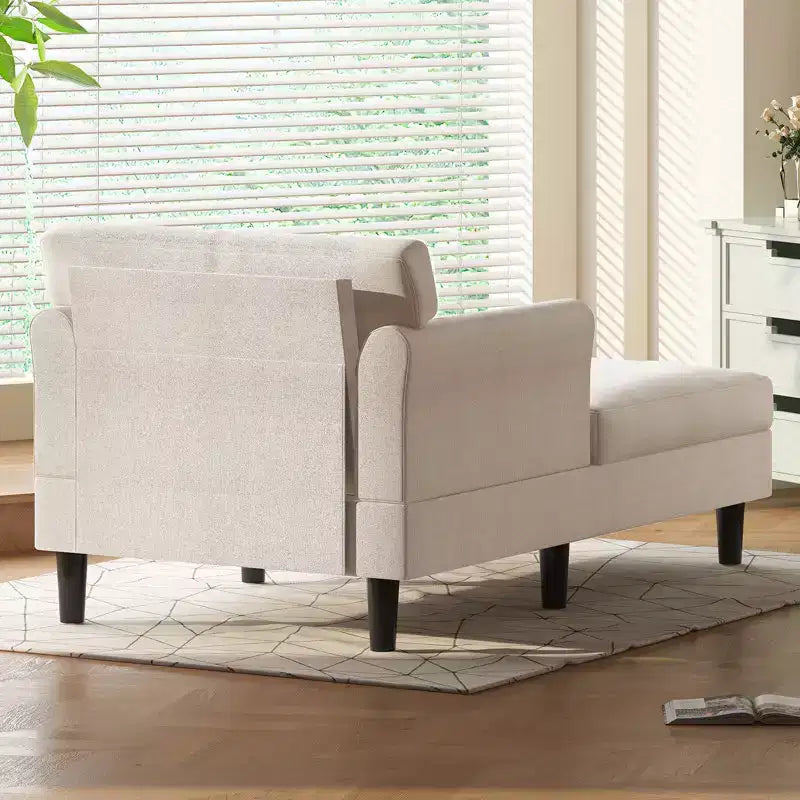 Mjkone 37'' Ice Velvet Chaise Lounge Sofa Couch