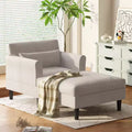 Mjkone 37'' Ice Velvet Chaise Lounge Sofa Couch