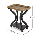 Tavolino d'appoggio in legno a clessidra vintage – Tavolino d'accento