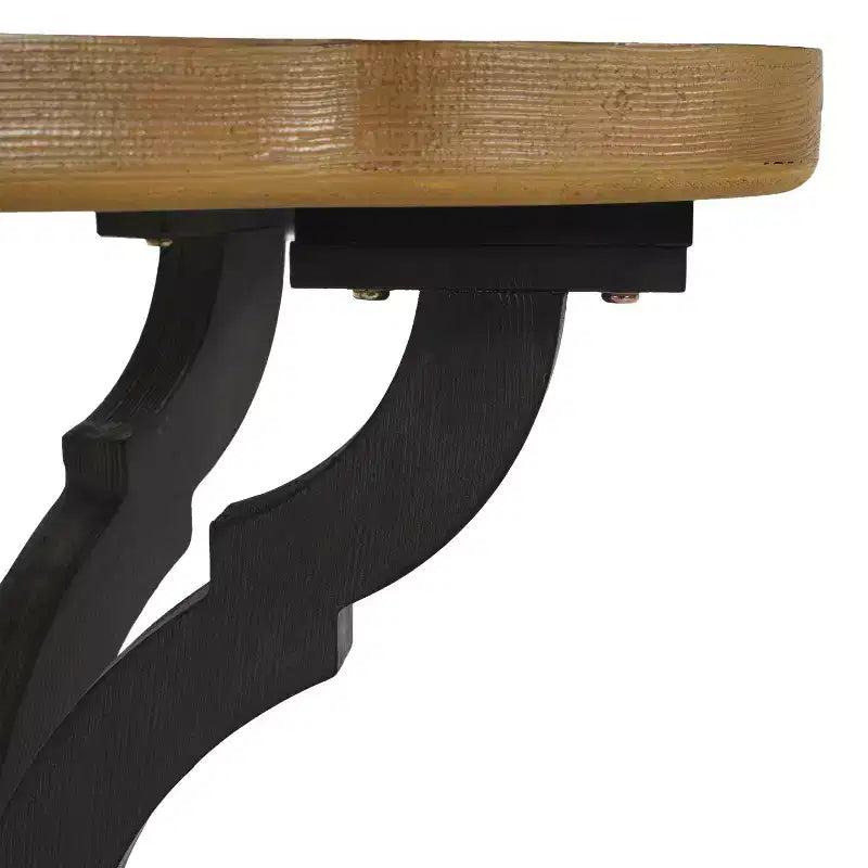 Vintage Hourglass Shape Wood Side Table – Accent End Table