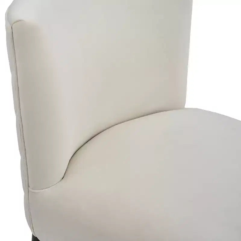 Set of 2 Upholstered Counter Bar Stools with Footrest – Beige/Gray