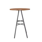 American Woodcrafters, Stockton Round Pub Table - Slate Grey - Golden Oak Top