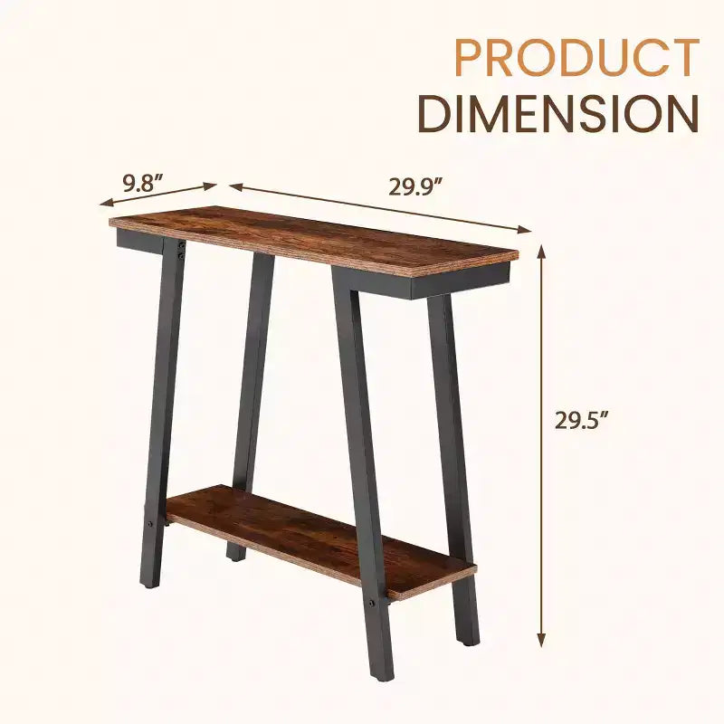 EROMMY 29.9 Console Table,Brown