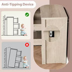 Comò a 7 cassetti per camera da letto, cassettiera ampia e moderna in legno con grande capacità di archiviazione, organizzatore per soggiorno, corridoio, ingresso