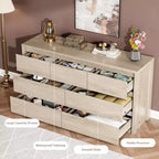 Comò a 7 cassetti per camera da letto, cassettiera ampia e moderna in legno con grande capacità di archiviazione, organizzatore per soggiorno, corridoio, ingresso