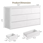 Comò a 7 cassetti per camera da letto, cassettiera ampia e moderna in legno con grande capacità di archiviazione, organizzatore per soggiorno, corridoio, ingresso