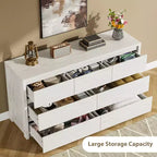 Comò a 7 cassetti per camera da letto, cassettiera ampia e moderna in legno con grande capacità di archiviazione, organizzatore per soggiorno, corridoio, ingresso