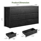 Comò a 7 cassetti per camera da letto, cassettiera ampia e moderna in legno con grande capacità di archiviazione, organizzatore per soggiorno, corridoio, ingresso