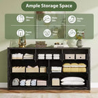 Comò a 7 cassetti per camera da letto, cassettiera ampia e moderna in legno con grande capacità di archiviazione, organizzatore per soggiorno, corridoio, ingresso