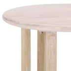 Tavolino d'appoggio rotondo – Tavolino in legno finitura naturale