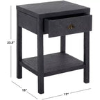 Tavolino d'appoggio con 1 cassetto e 1 ripiano - Tavolino in legno con contenitore
