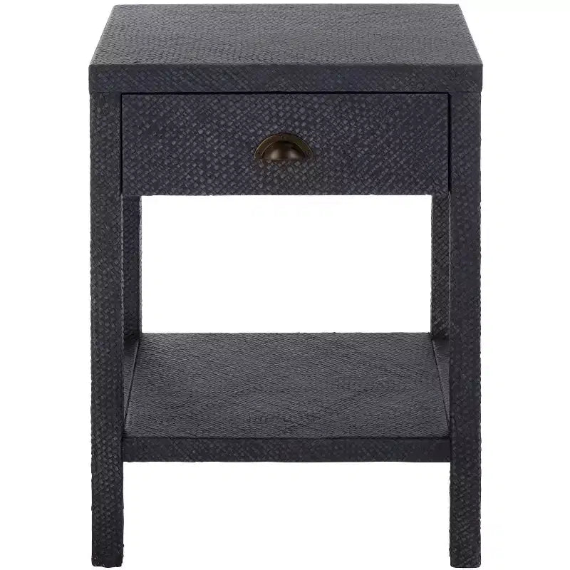 Tavolino d'appoggio con 1 cassetto e 1 ripiano - Tavolino in legno con contenitore