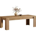 Lantine 78.7-Inch Dining Table for 6, Farmhouse Kitchen Table with Heavy Duty Legs for Dining Room, Kitchen, Living Room, Rustic Brown