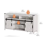Tavolo console multimediale con porta scorrevole in legno 59, mobile TV rustico per soggiorno, mobile TV in stile rustico