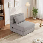 Divano Letto Pieghevole con Cuscino Aggiornato, Divano Letto Pieghevole Singolo e Materasso, Memory Foam ad Alta Densità con Rivestimento in Lino, Poltrona Relax