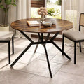 47-Inch Folding Round Dining Table with Drop Leaves – Extendable Kitchen Table