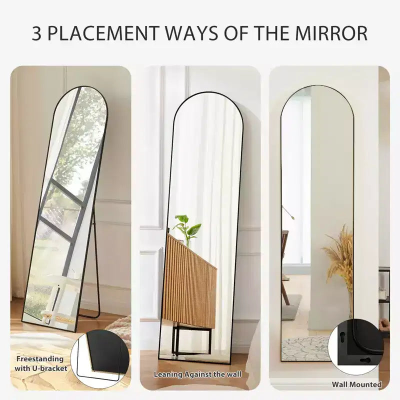 56x15 Inch Rectangle Full Length Floor Standing Mirror