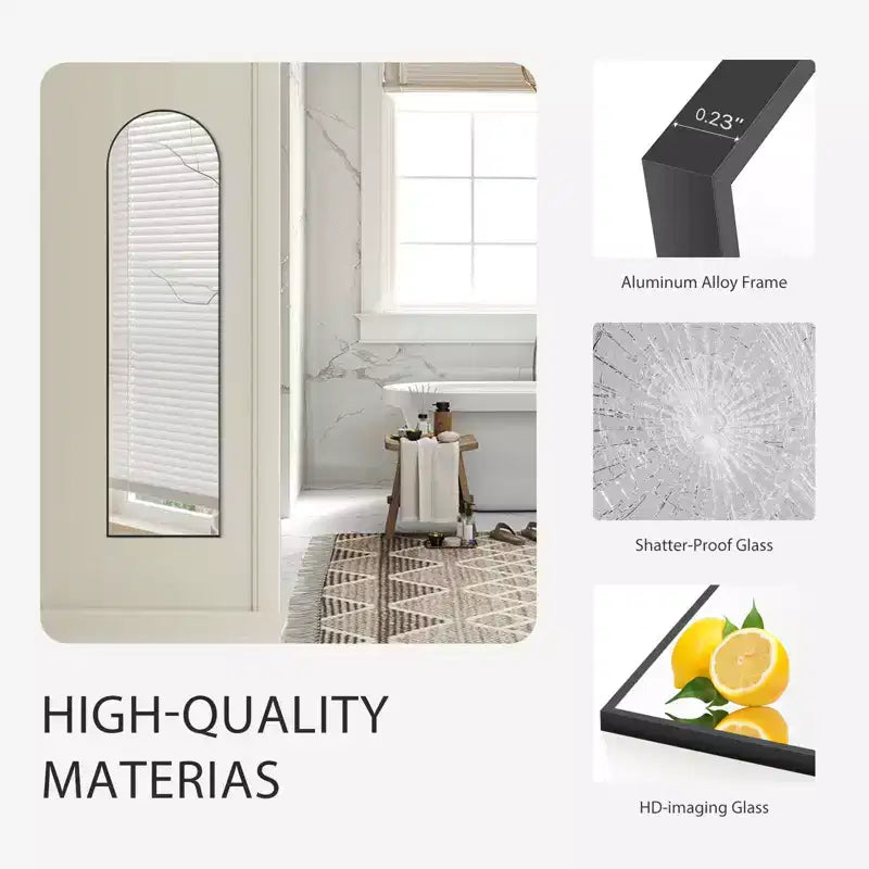56x15 Inch Rectangle Full Length Floor Standing Mirror