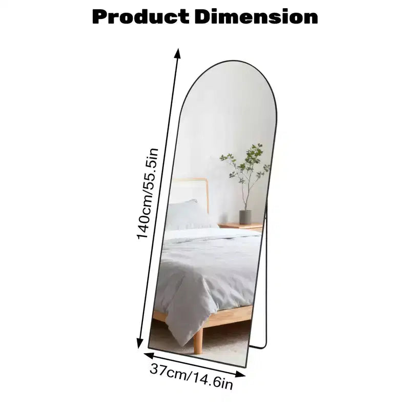 56x15 Inch Rectangle Full Length Floor Standing Mirror