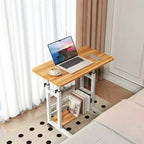 Scrivania Mobile Regolabile in Altezza, Carrello per Laptop con Ruote 31,5x15,75 pollici, Postazione di Lavoro per Ufficio Domestico (Altezza 27,16-35,43 pollici)