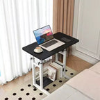 Scrivania Mobile Regolabile in Altezza, Carrello per Laptop con Ruote 31,5x15,75 pollici, Postazione di Lavoro per Ufficio Domestico (Altezza 27,16-35,43 pollici)
