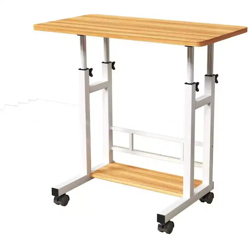 Scrivania Mobile Regolabile in Altezza, Carrello per Laptop con Ruote 31,5x15,75 pollici, Postazione di Lavoro per Ufficio Domestico (Altezza 27,16-35,43 pollici)