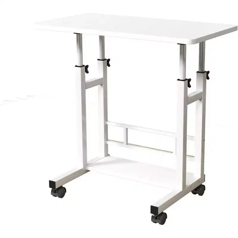 Scrivania Mobile Regolabile in Altezza, Carrello per Laptop con Ruote 31,5x15,75 pollici, Postazione di Lavoro per Ufficio Domestico (Altezza 27,16-35,43 pollici)