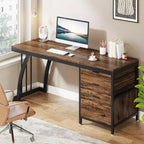 Scrivania industriale da 150 cm con 3 cassetti reversibili e archivio
