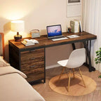 Scrivania industriale da 150 cm con 3 cassetti reversibili e archivio