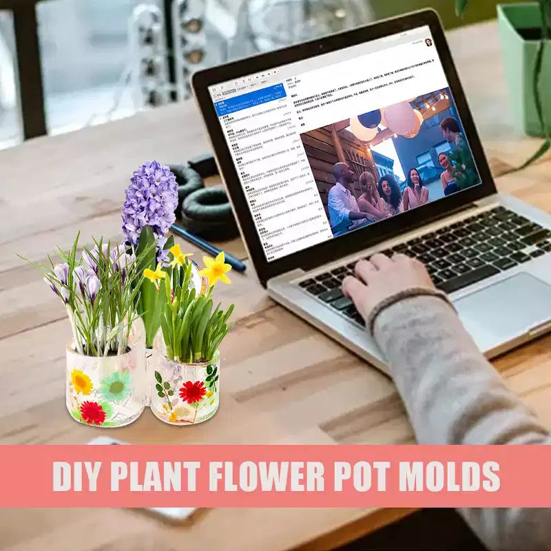 Soft Elastic Silicone 3-in-1 Three-Slot Mold with Integrated Smooth Mold Surface, Suitable for DIY Floral Embedded Pen Holder Storage Box Rack