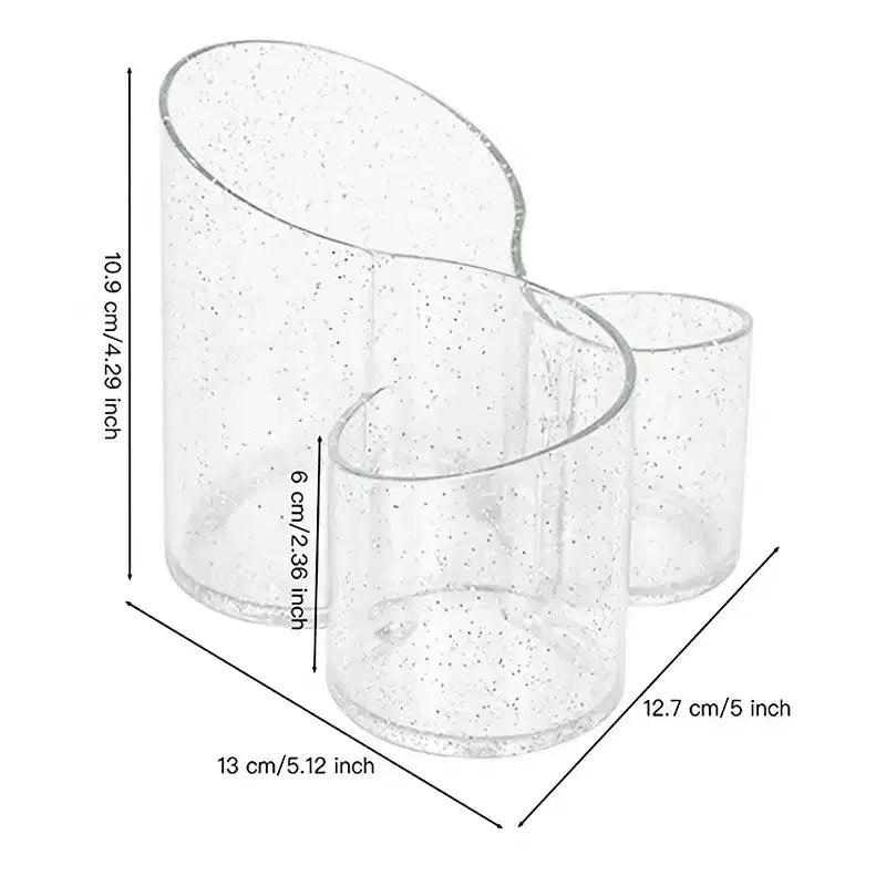 Soft Elastic Silicone 3-in-1 Three-Slot Mold with Integrated Smooth Mold Surface, Suitable for DIY Floral Embedded Pen Holder Storage Box Rack