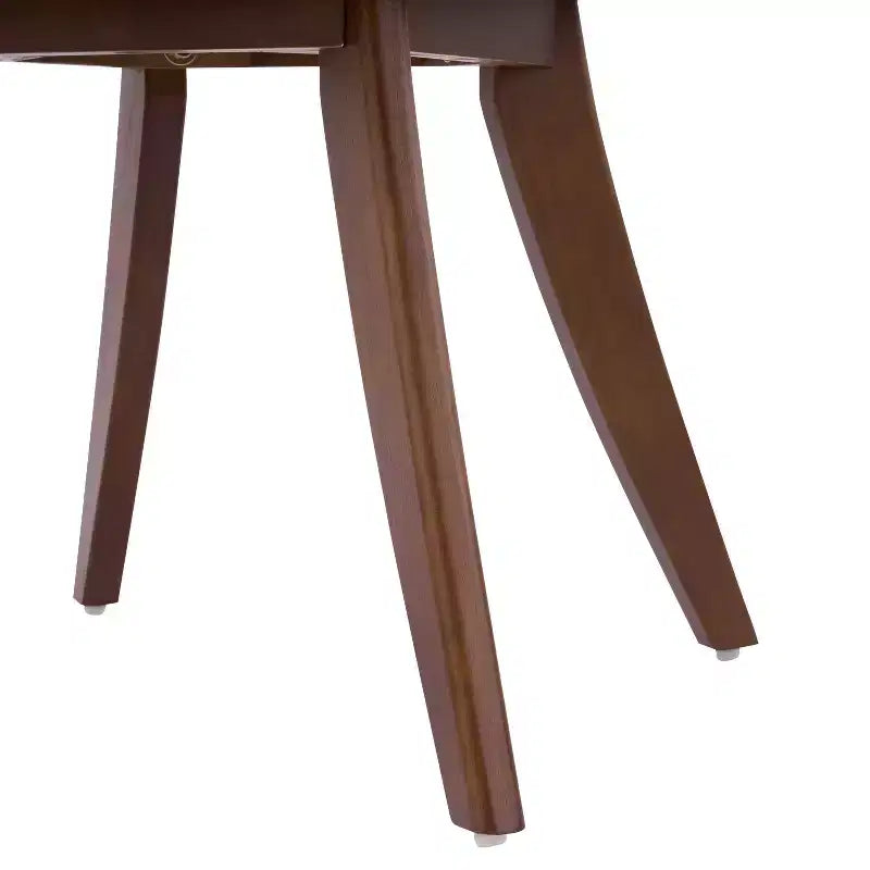Modern Rubber Wood Upholstered Dining Chairs with Curved Back – Set of 4