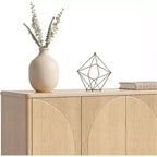Credenza/Mobile Buffet da 59 pollici in rovere chiaro – Credenza moderna con ante e vani contenitori
