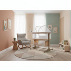 Acekool Bedside Bassinet Baby Sleeper, 3 in 1 Co Sleeper Crib with Mosquito Net, Adjustable Height, Wheels and Storage Basket