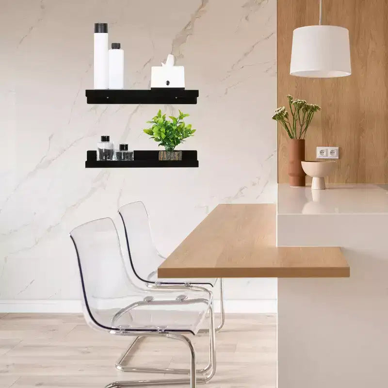 Unique Bargains Acrylic Waterproof Wall Floating Shelf 15 x 4 x 2 Inch